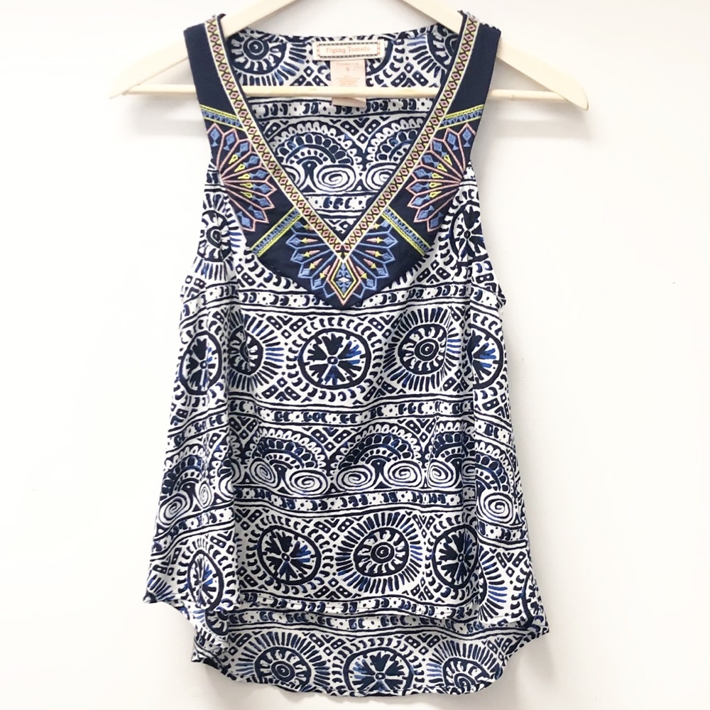 Flying Tomato Sleeveless Flowy Blouse, Size Small